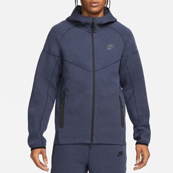 Nike Men's Tech Fleece 'Navy' Windrunner Full Zip Hoodie FB7921-473 Multi-Size